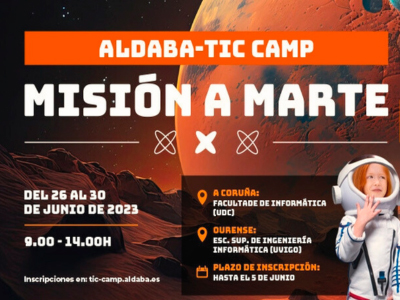 Cartel Edición Misión Marte campamento TIC ALDABA WIB
